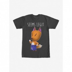 Clearance Nintendo Animal Crossing Redd the Fox Seems Legit T-Shirt $9.08 T-Shirts