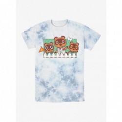 Special Nintendo Animal Crossing Nook Family Tie-Dye T-Shirt $7.77 T-Shirts