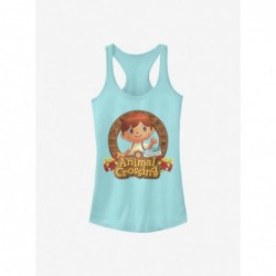 Hot Selling Nintendo Animal Crossing Villager Emblem Girls Tank $8.17 Tanks