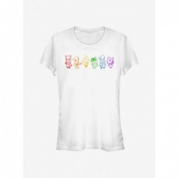 Unique Animal Crossing Line Art Rainbow Girls T-Shirt $11.70 T-Shirts