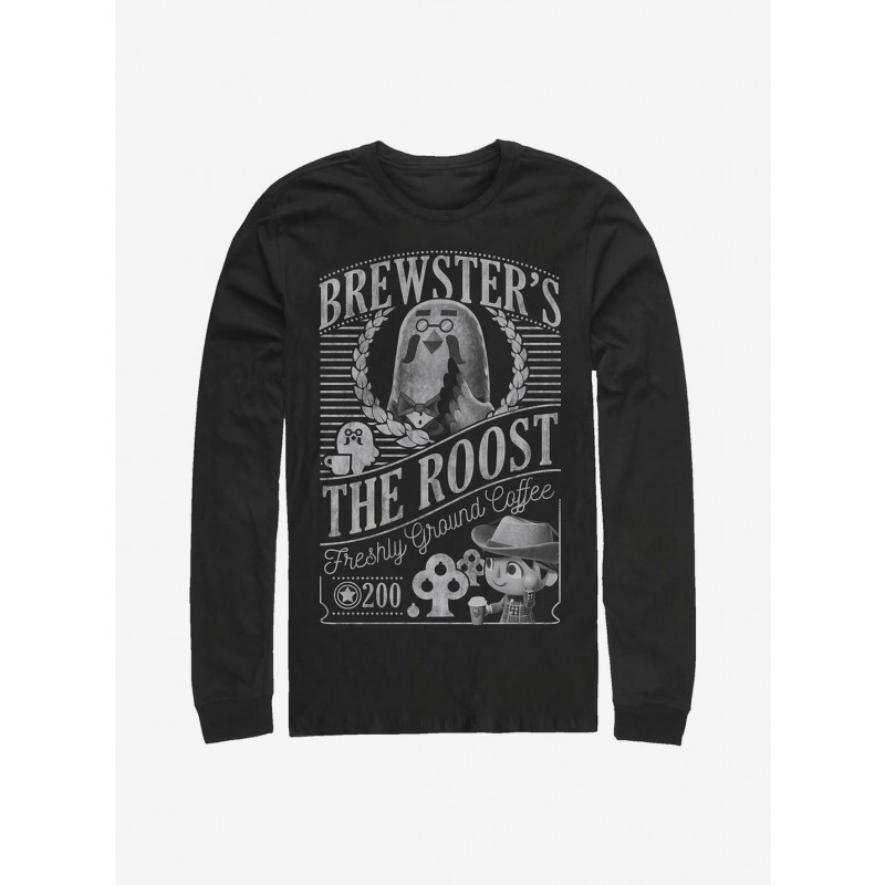 Trendy Animal Crossing: New Leaf Brewster's Coffee Long-Sleeve T-Shirt $11.58 T-Shirts