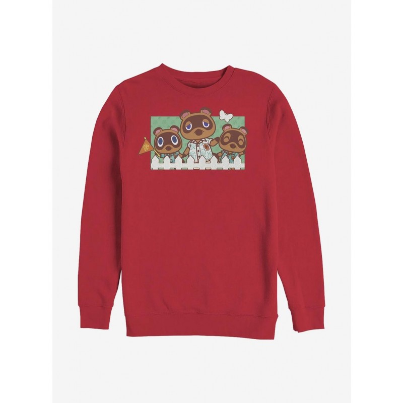 Value Item Nintendo Animal Crossing Nook Family Crew Sweatshirt $13.87 Sweatshirts