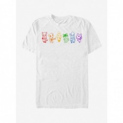 Unique Extra Soft Nintendo Animal Crossing Line Art Rainbow T-Shirt $11.85 T-Shirts