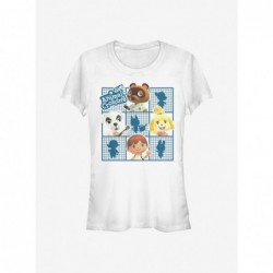 Seasonal Sale Animal Crossing Character Grid Girls T-Shirt $7.47 T-Shirts