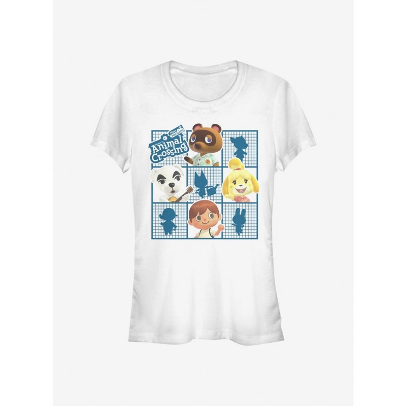 Seasonal Sale Animal Crossing Character Grid Girls T-Shirt $7.47 T-Shirts