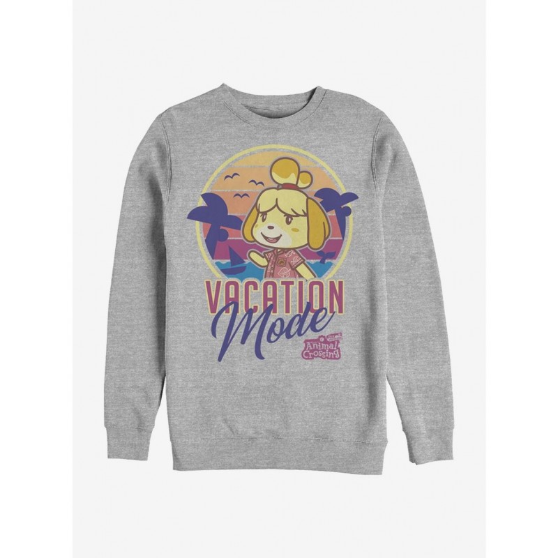 Seasonal Sale Animal Crossing Vacation Mode Crew Sweatshirt $9.15 Sweatshirts