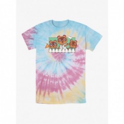 Trendy Nintendo Animal Crossing Nook Family Tie Dye T-Shirt $8.29 T-Shirts