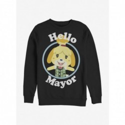 Low Price Animal Crossing Hello Mayor Crew Sweatshirt $13.58 Sweatshirts