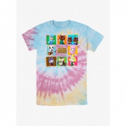 Flash Deal Nintendo Animal Crossing Villagers Tie Dye T-Shirt $9.58 T-Shirts