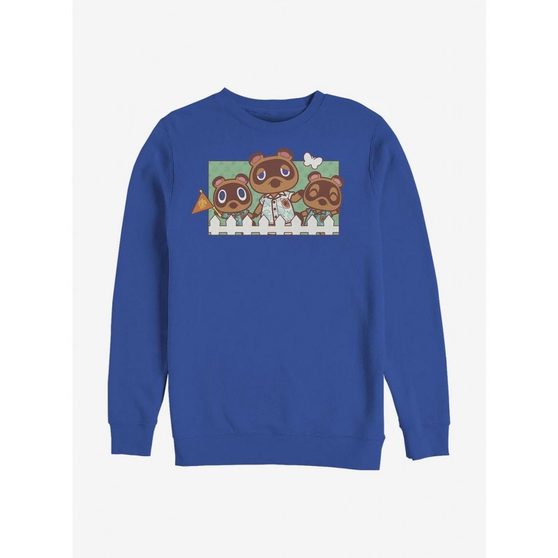 High Quality Nintendo Animal Crossing Nook Family Crew Sweatshirt $13.28 Sweatshirts