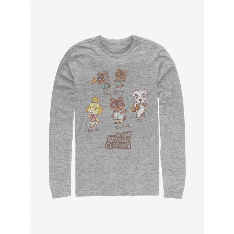 Pre-sale Discount Animal Crossing Character Textbook Long-Sleeve T-Shirt $11.32 T-Shirts