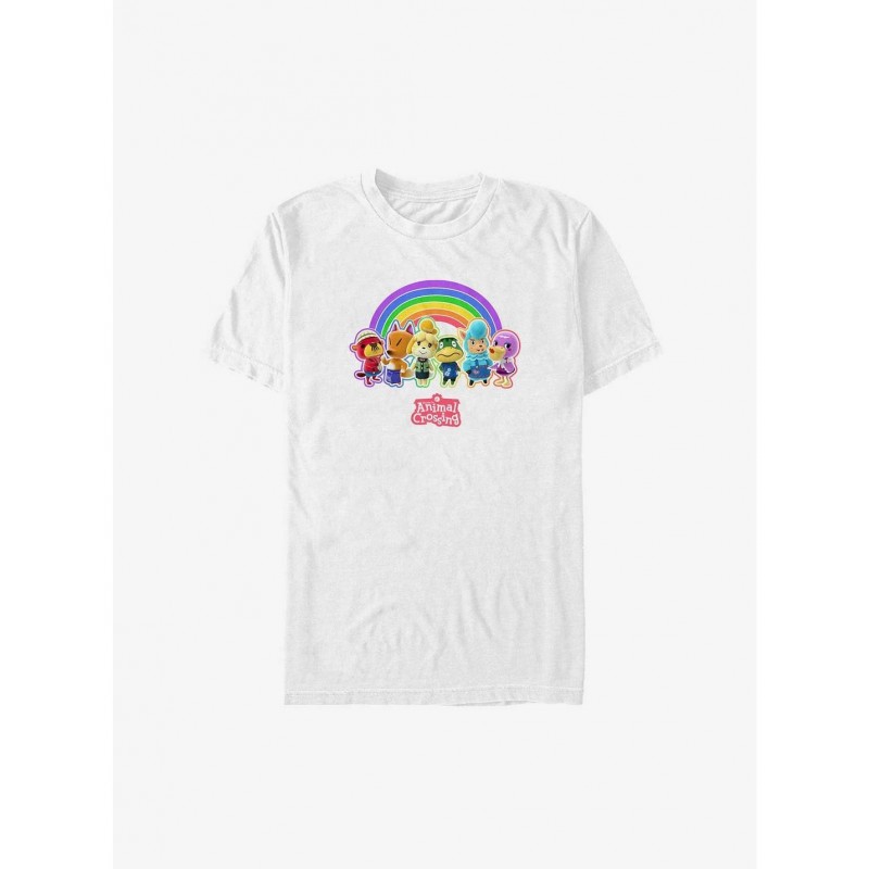 Big Sale Nintendo Animal Crossing Rainbow Super Star Big & Tall T-Shirt $7.65 T-Shirts