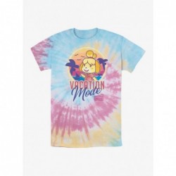 New Arrival Nintendo Animal Crossing Vacation Mode Tie Dye T-Shirt $10.10 T-Shirts