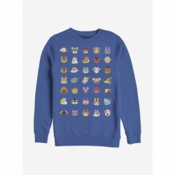 Value Item Nintendo Animal Crossing Character Heads Crew Sweatshirt $11.51 Sweatshirts