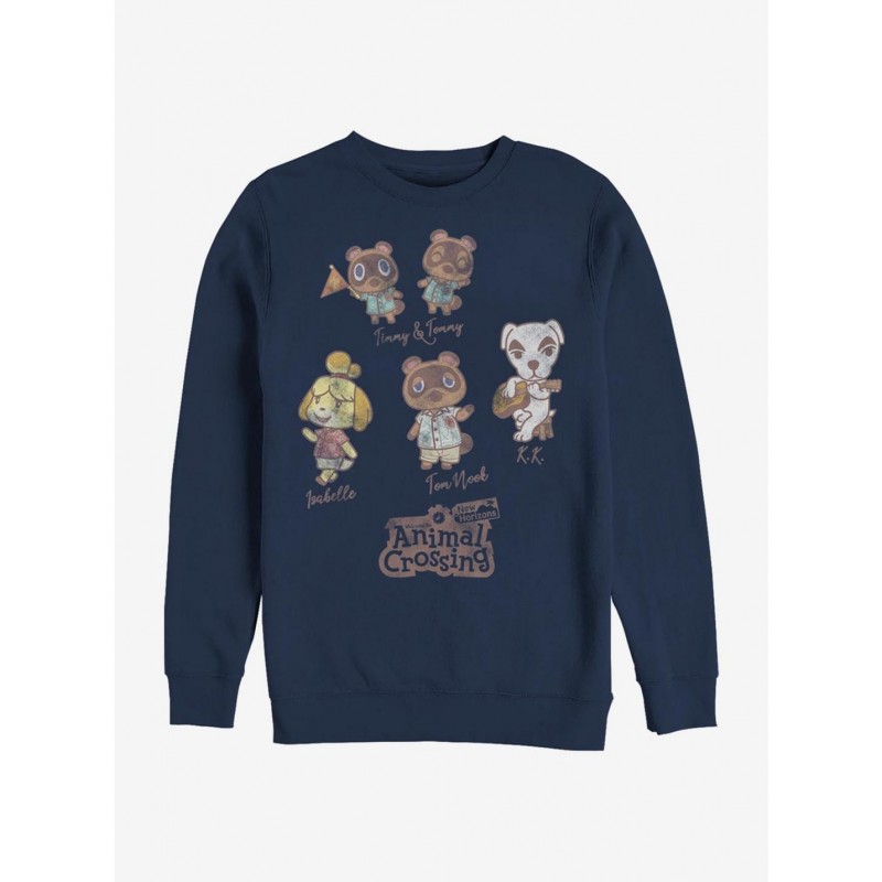 Limited Time Special Animal Crossing Character Textbook Crew Sweatshirt $11.81 Sweatshirts