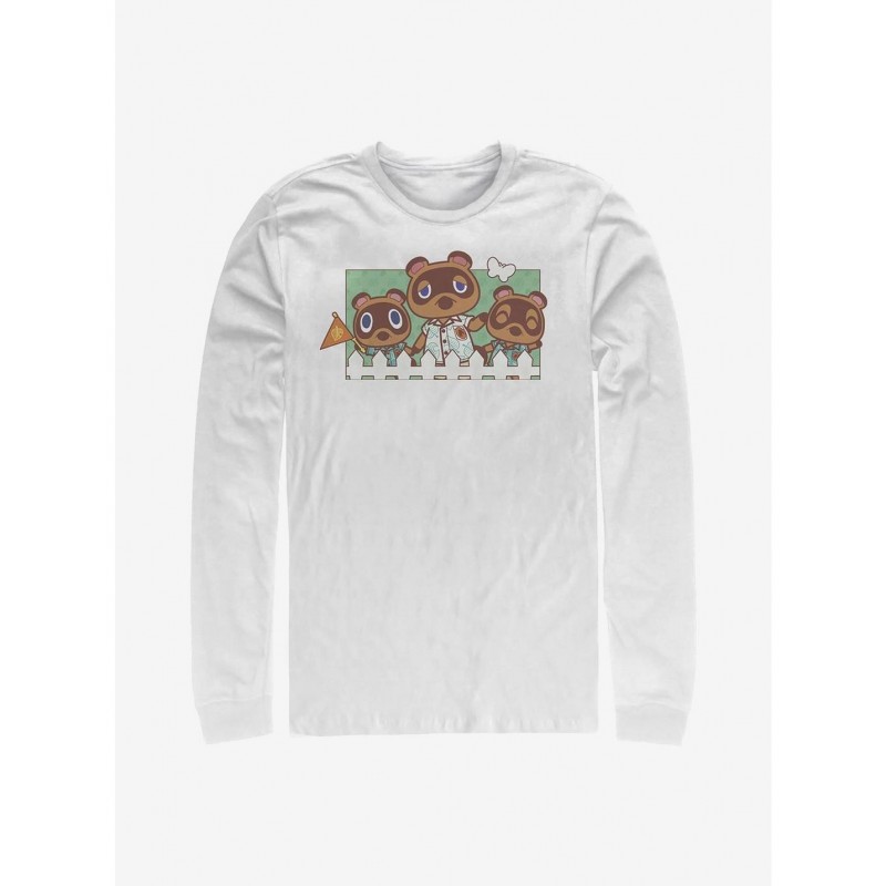 Huge Discount Animal Crossing: New Horizons Nook Family Long-Sleeve T-Shirt $9.74 T-Shirts