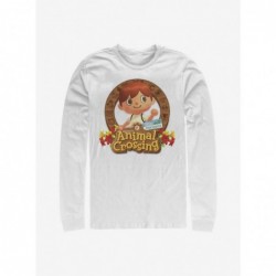 Big Sale Nintendo Animal Crossing Villager Emblem Long-Sleeve T-Shirt $7.90 T-Shirts