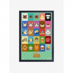 Fashion Nintendo Animal Crossing New Horizons Character Icons Framed Wood Wall Art $7.72 Others