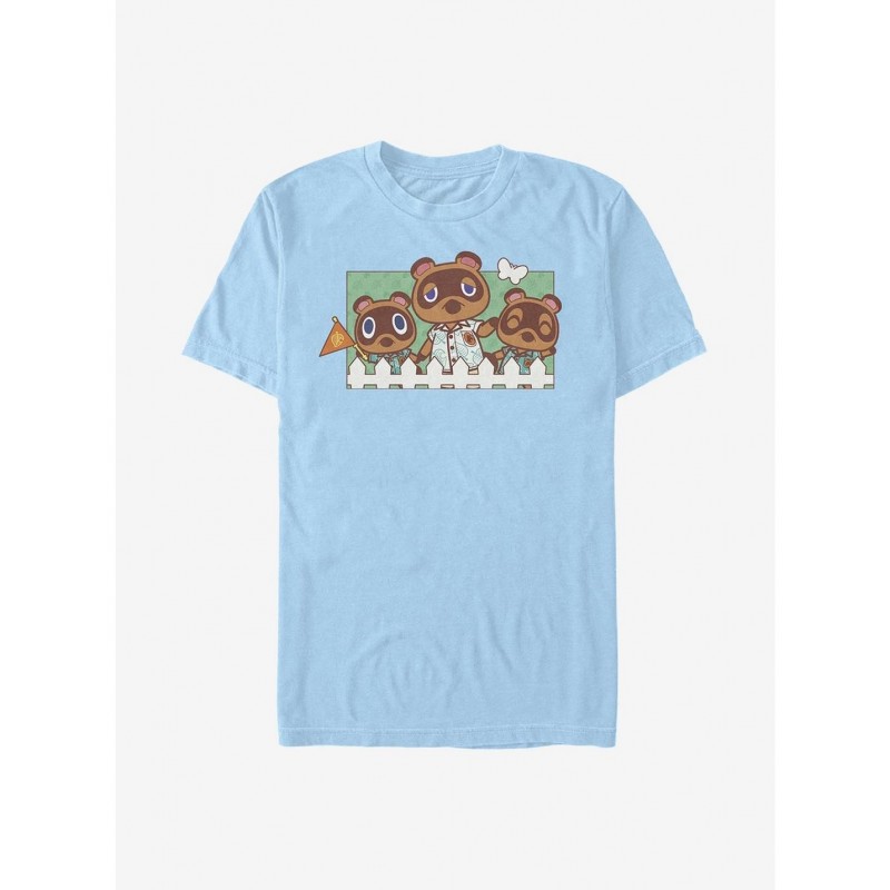 Seasonal Sale Animal Crossing Nook Family T-Shirt $11.71 T-Shirts