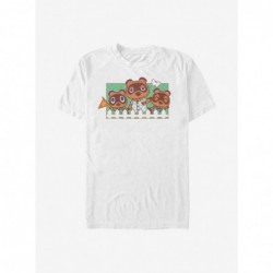 Seasonal Sale Animal Crossing Nook Family T-Shirt $11.71 T-Shirts