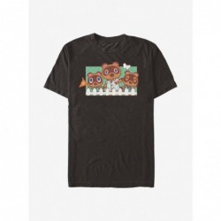 Seasonal Sale Animal Crossing Nook Family T-Shirt $11.71 T-Shirts