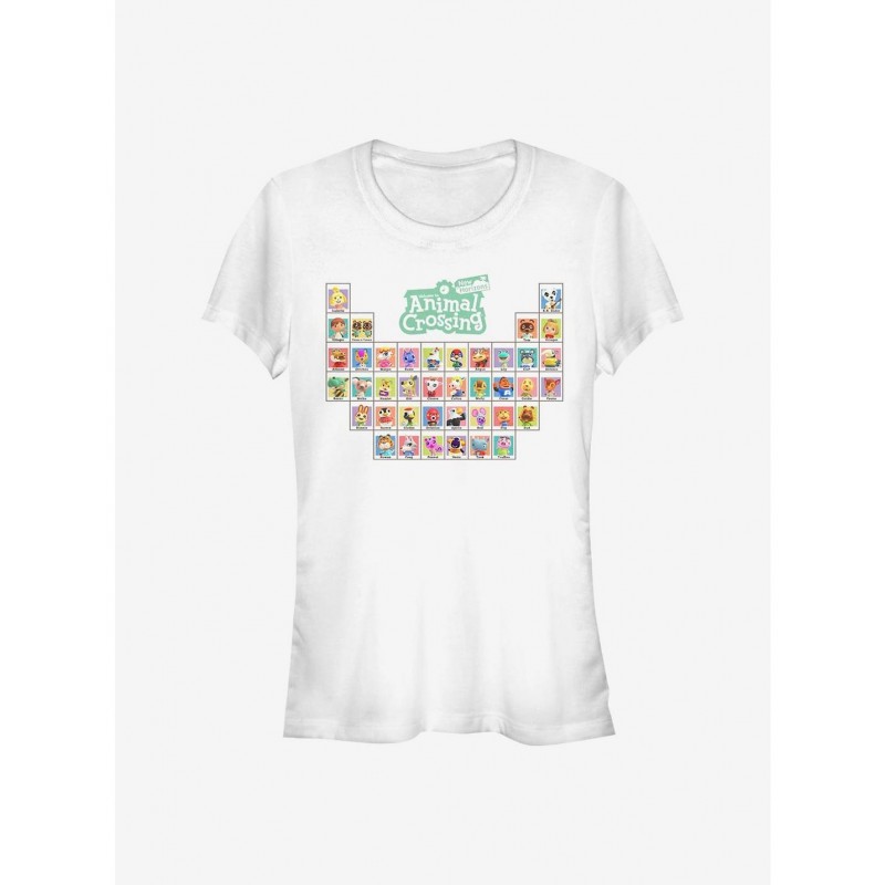 Crazy Deals Animal Crossing: New Horizons Table Of Villagers Girls T-Shirt $7.97 T-Shirts