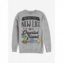 Trendy Animal Crossing Start A New Life Crew Sweatshirt $9.15 Sweatshirts