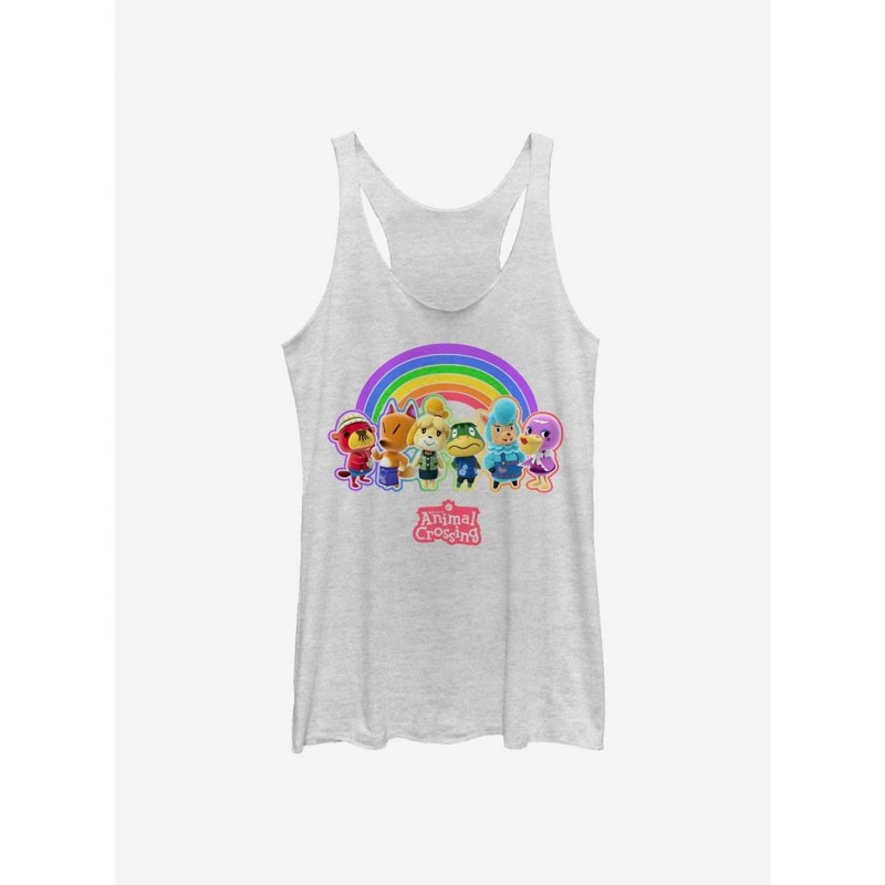 Flash Sale Animal Crossing Rainbow Lineup Girls Tank $7.67 Tanks