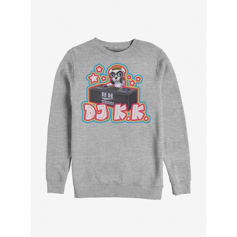 Fashion Nintendo Animal Crossing DJ K.K. Japanese Pop Crew Sweatshirt $12.69 Sweatshirts