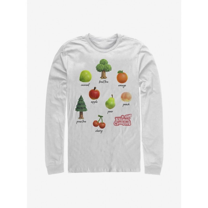 Crazy Deals Nintendo Animal Crossing Fruits And Trees Long-Sleeve T-Shirt $12.37 T-Shirts