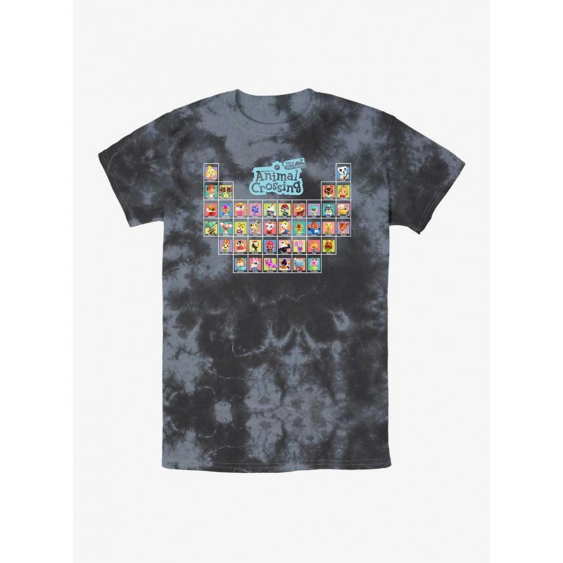 Best Deal Nintendo Animal Crossing Periodic Table Tie-Dye T-Shirt $9.84 T-Shirts