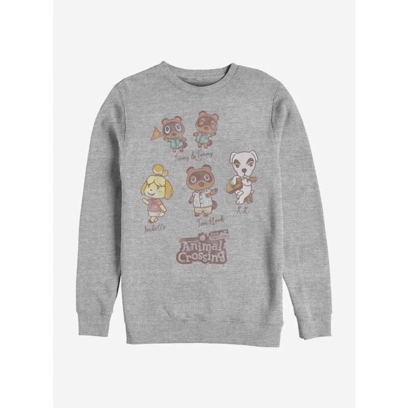 Clearance Animal Crossing Character Textbook Crew Sweatshirt $10.04 Sweatshirts