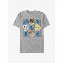 Premium Nintendo Animal Crossing Islanders Grid T-Shirt $8.13 T-Shirts