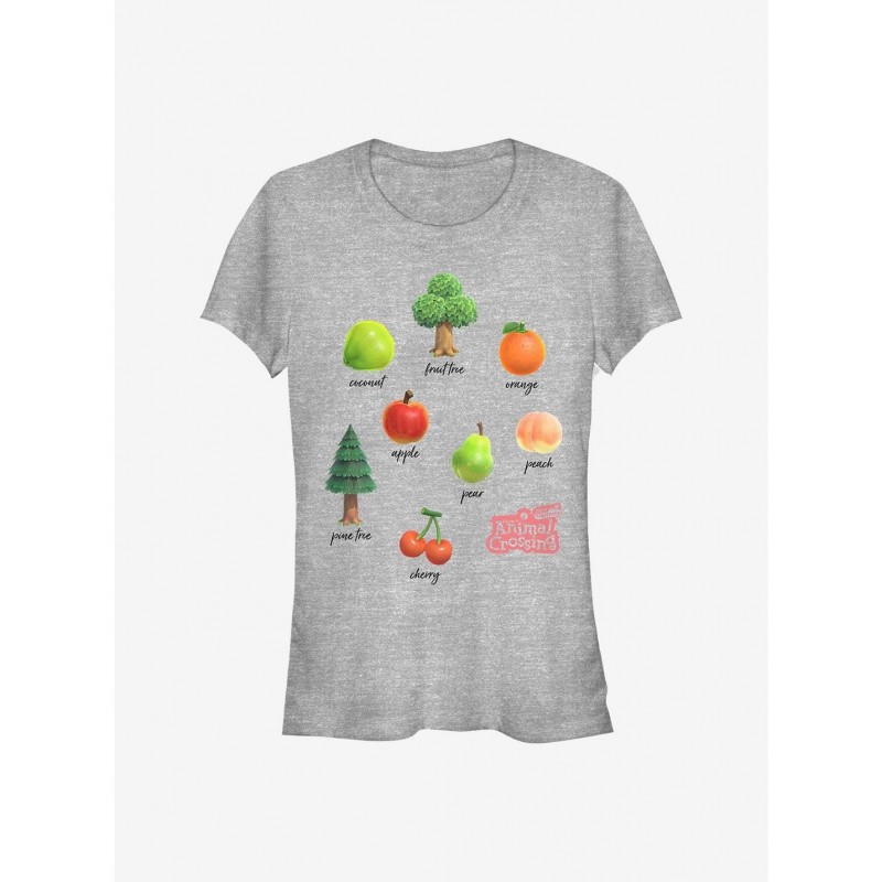 Best Deal Nintendo Animal Crossing Fruits And Trees Girls T-Shirt $7.47 T-Shirts