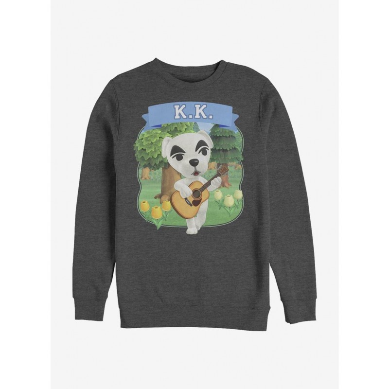 Absolute Discount Animal Crossing K.K. Slider Crew Sweatshirt $13.87 Sweatshirts