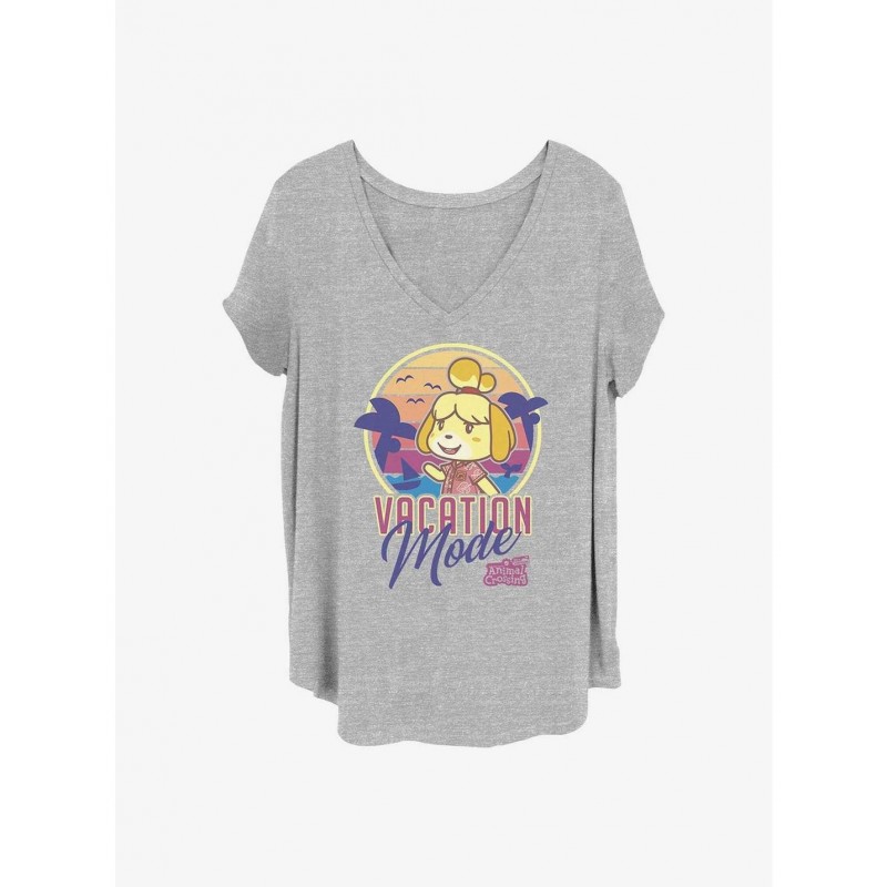 Discount Animal Crossing Vacation Mode Girls T-Shirt Plus Size $7.86 T-Shirts