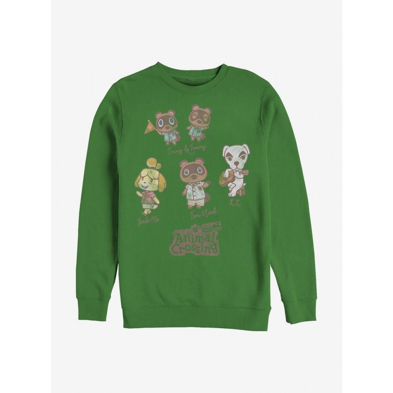 Seasonal Sale Nintendo Animal Crossing Character Textbook Crew Sweatshirt $14.17 Sweatshirts