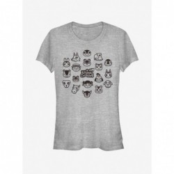 New Arrival Animal Crossing New Horizons Group Girls T-Shirt $8.72 T-Shirts