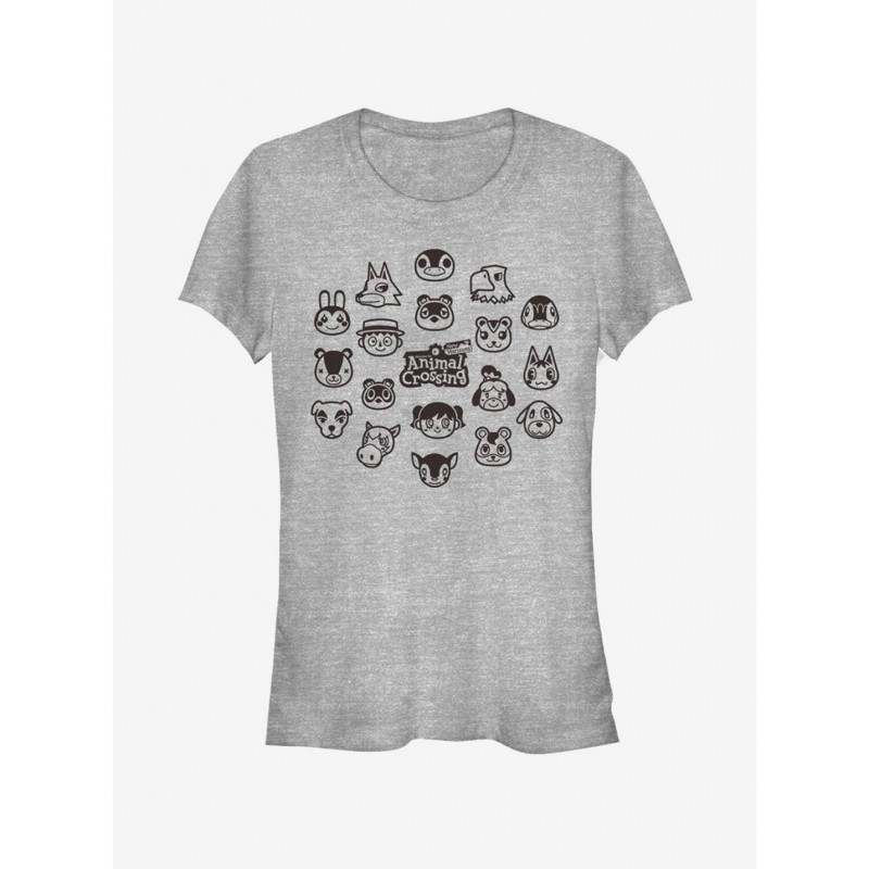 New Arrival Animal Crossing New Horizons Group Girls T-Shirt $8.72 T-Shirts