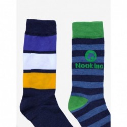 Pre-sale Discount Animal Crossing: New Horizons Nook Inc. Panels Crew Socks 2 Pair $5.06 Others