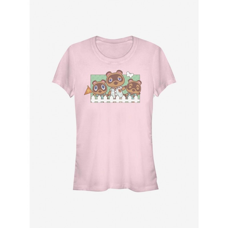 Value for Money Animal Crossing: New Horizons Nook Family Girls T-Shirt $9.46 T-Shirts