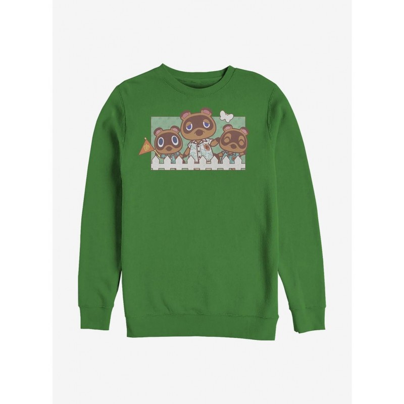 Hot Sale Nintendo Animal Crossing Nook Family Crew Sweatshirt $10.04 Sweatshirts