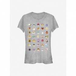 Hot Sale Nintendo Animal Crossing Character Heads Girls T-Shirt $8.96 T-Shirts