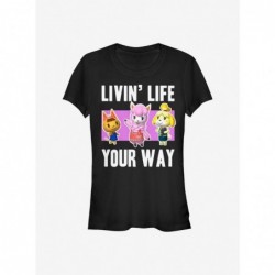 Value for Money Nintendo Animal Crossing Living Life Girls T-Shirt $8.22 T-Shirts