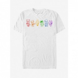 Unique Nintendo Animal Crossing Line Art Rainbow T-Shirt $9.32 T-Shirts