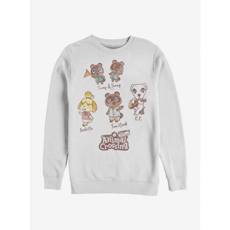 Low Price Animal Crossing Character Textbook Crew Sweatshirt $14.46 Sweatshirts