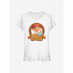 Crazy Deals Nintendo Animal Crossing Villager Emblem Girls T-Shirt $9.96 T-Shirts