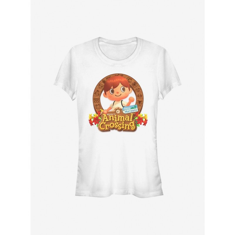 Crazy Deals Nintendo Animal Crossing Villager Emblem Girls T-Shirt $9.96 T-Shirts