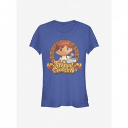 Crazy Deals Nintendo Animal Crossing Villager Emblem Girls T-Shirt $9.96 T-Shirts