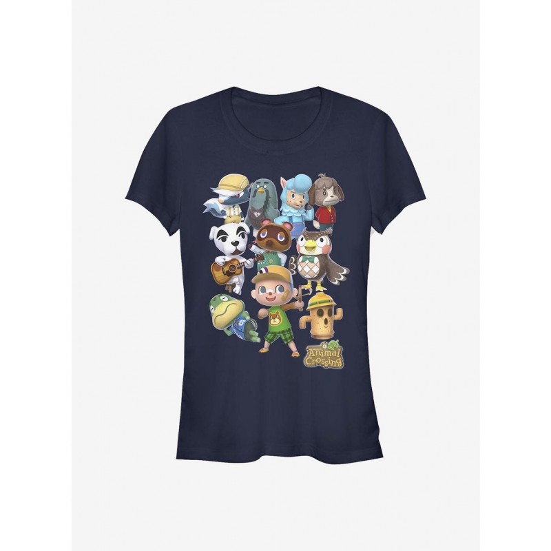 Pre-sale Nintendo Animal Crossing Welcome Girls T-Shirt $9.71 T-Shirts